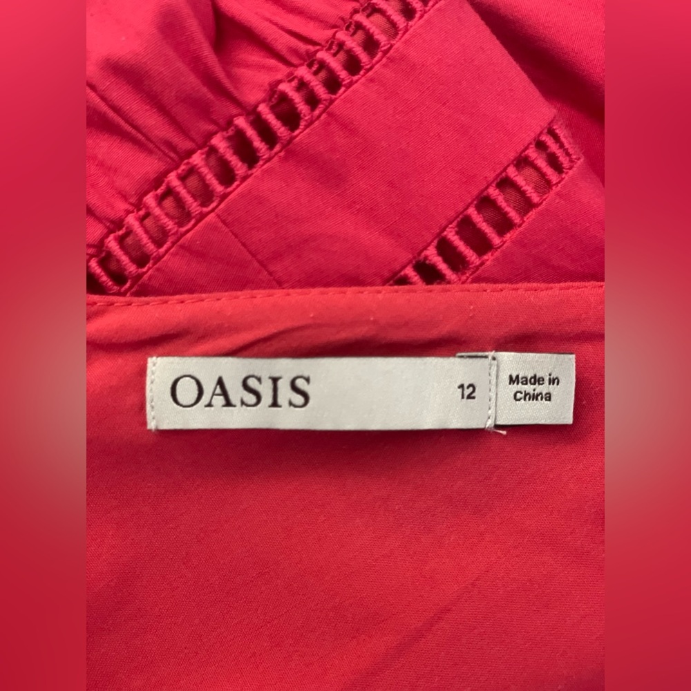 Oasis Structured Midi Dress in Bright Pink - Picture 6 of 6